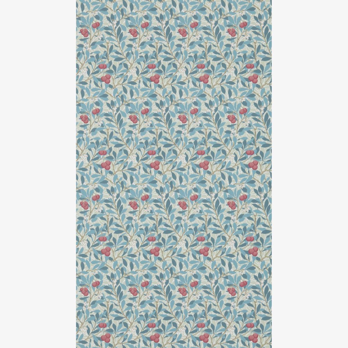 Arbutus Wallpaper 214718 by Morris & Co in Woad Russet Red Roll