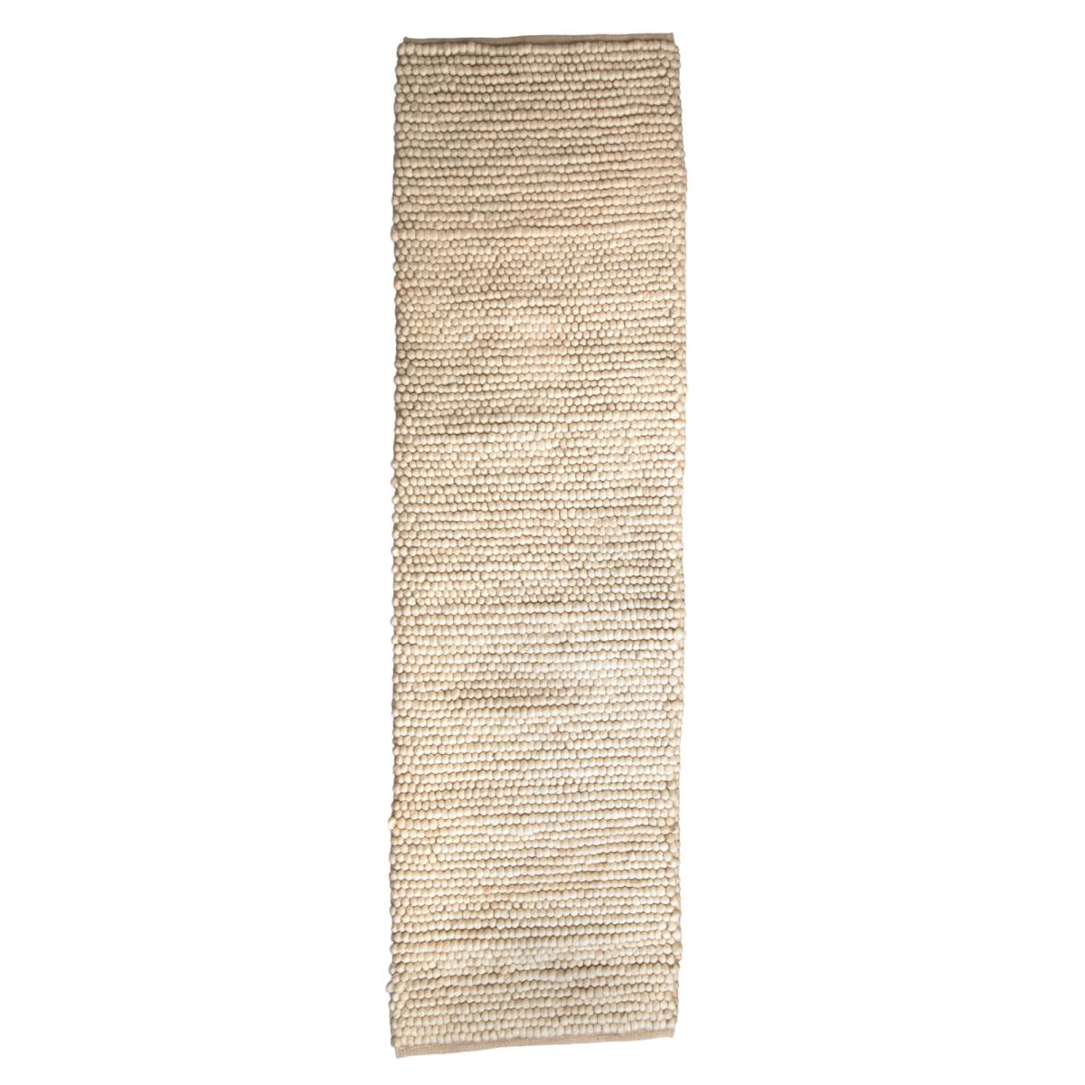 Berkeley Textured Wool Runner Rugs in Cream60x230cm – image 3
