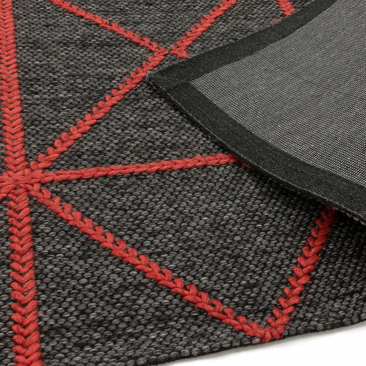 Prism Geometric Wool Rugs in Red 120x170cm – image 5