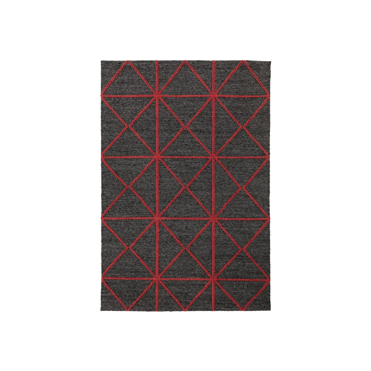 Prism Geometric Wool Rugs in Red 120x170cm – image 1