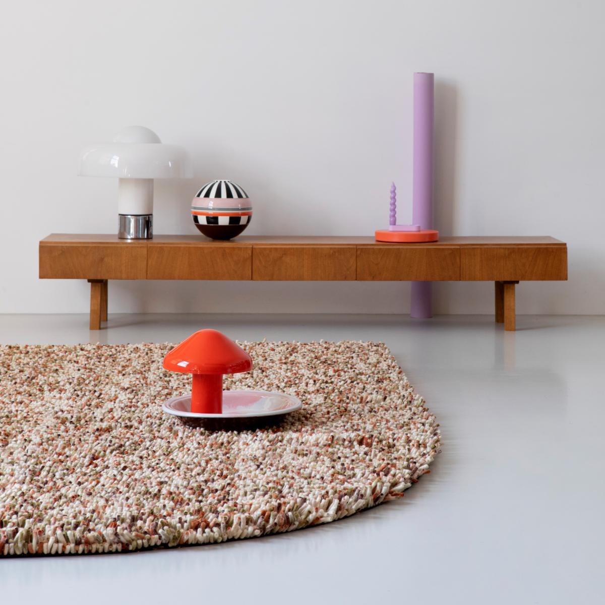 Rocks 70523 Asymmetric Shaggy Rugs by Brink and Campman in Pumpkin140x200cm – image 2