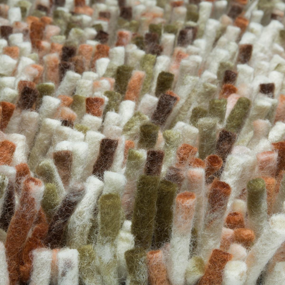 Rocks 70523 Asymmetric Shaggy Rugs by Brink and Campman in Pumpkin140x200cm – image 4