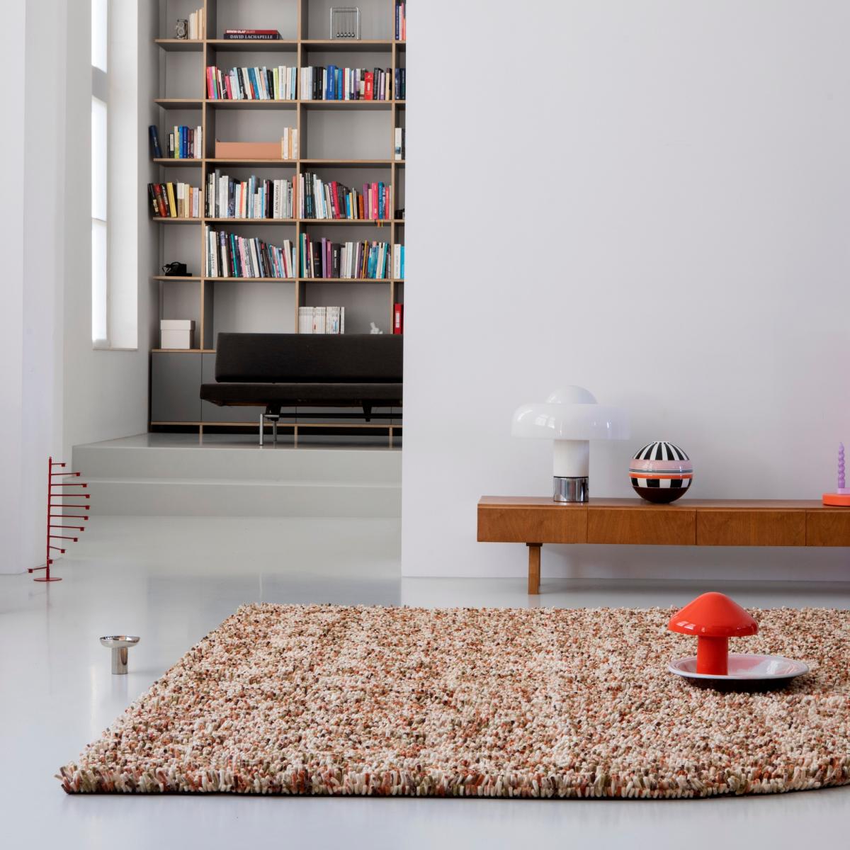 Rocks 70523 Asymmetric Shaggy Rugs by Brink and Campman in Pumpkin140x200cm – image 1