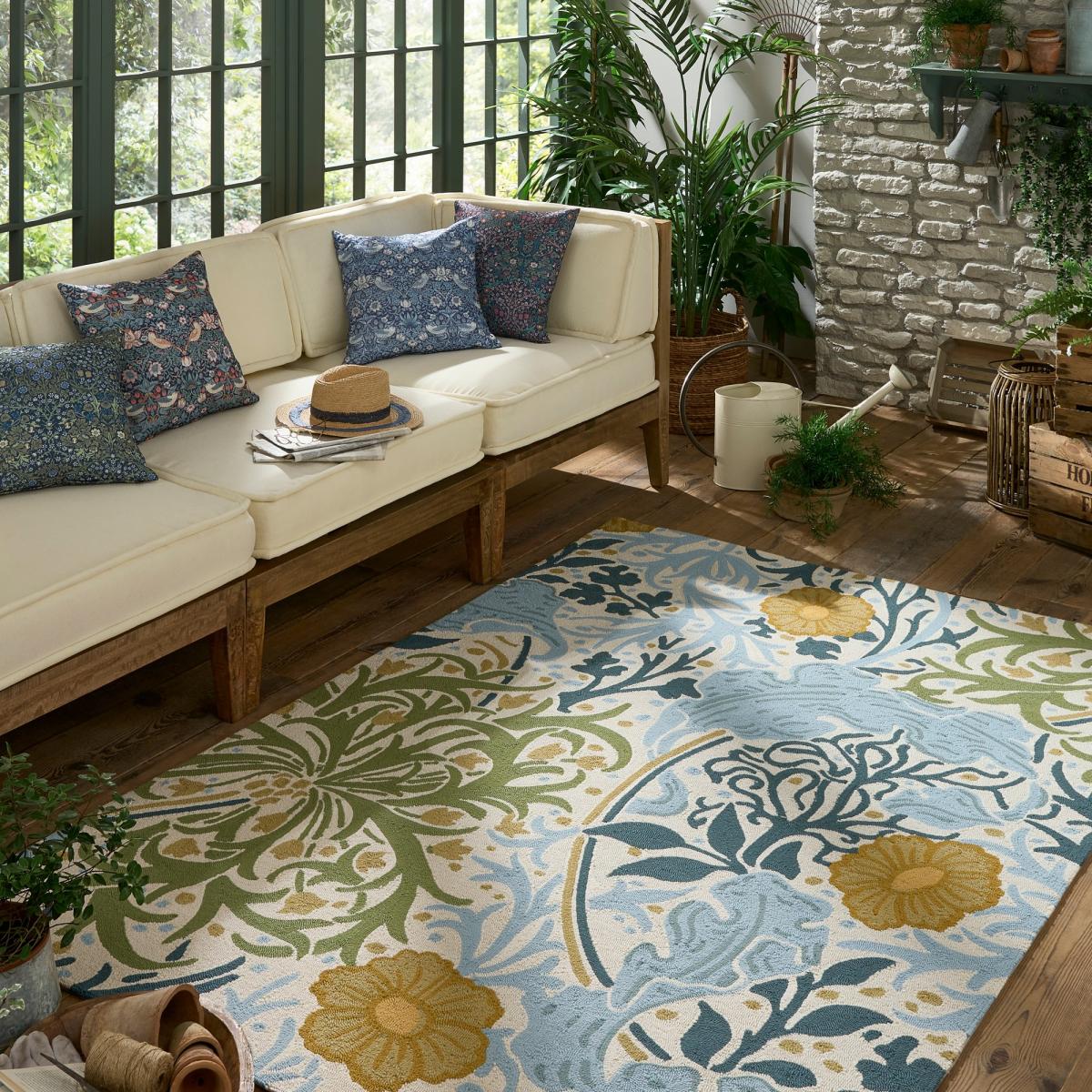 Seaweed Indoor Outdoor Rugs 427008 by Morris & Co in Wandle – image 2