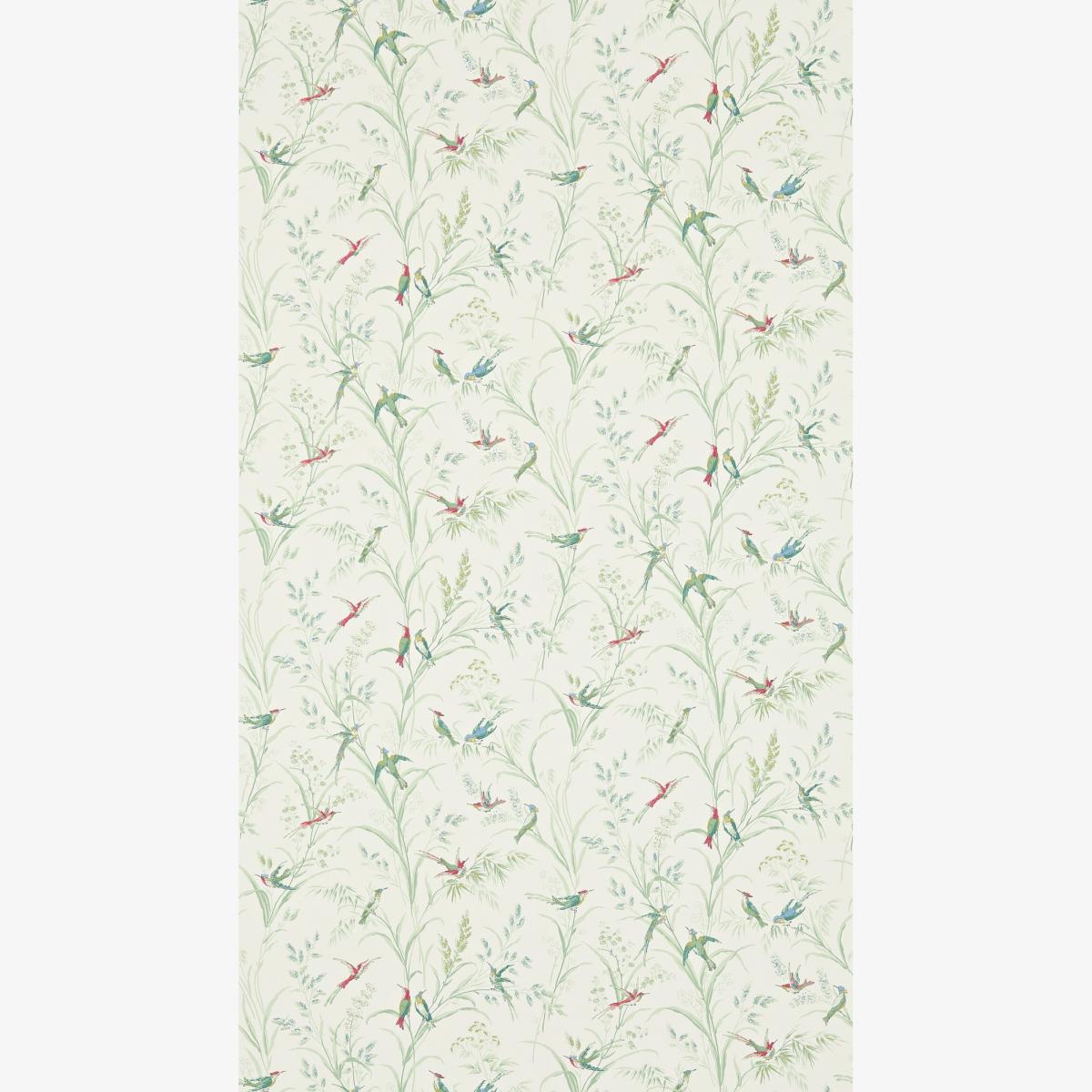 Tuileries Bird Wallpaper 214081 by Sanderson in Willow Multi Roll