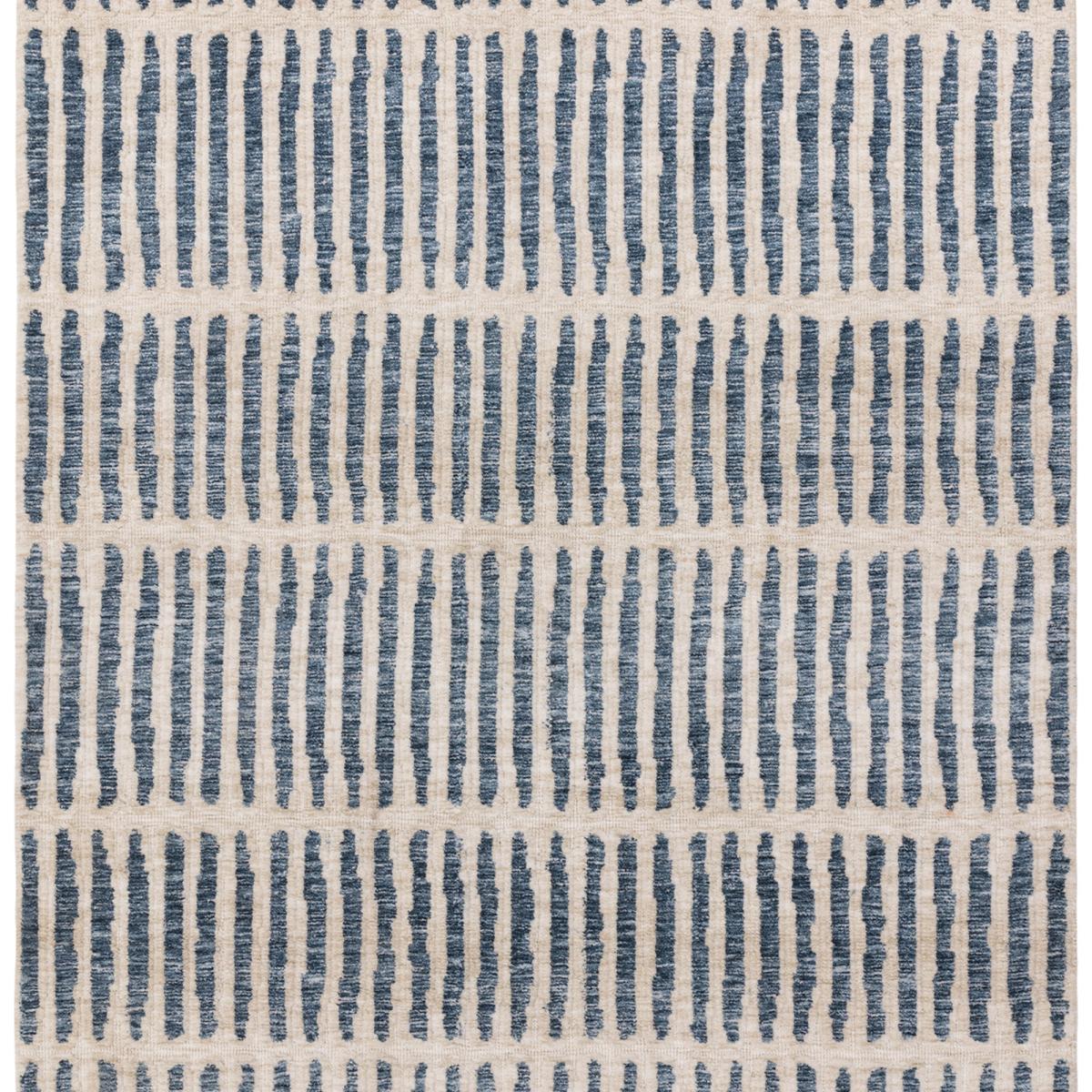 Mason Grid Modern Geometric Rugs in Blue Cream200x290cm – image 2