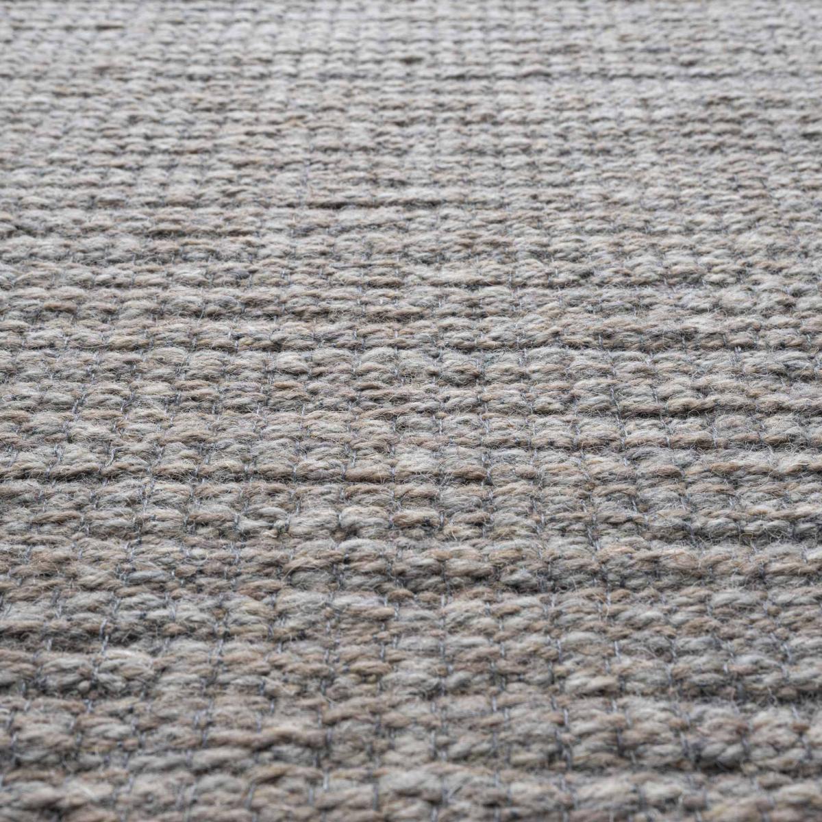High Line 99025 7008 Plain Wool Rugs in Light Grey – image 3