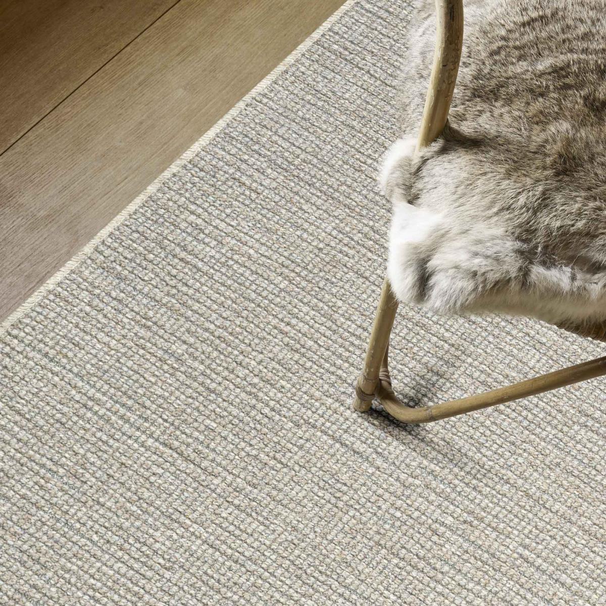 High Line 99025 7008 Plain Wool Rugs in Light Grey – image 1