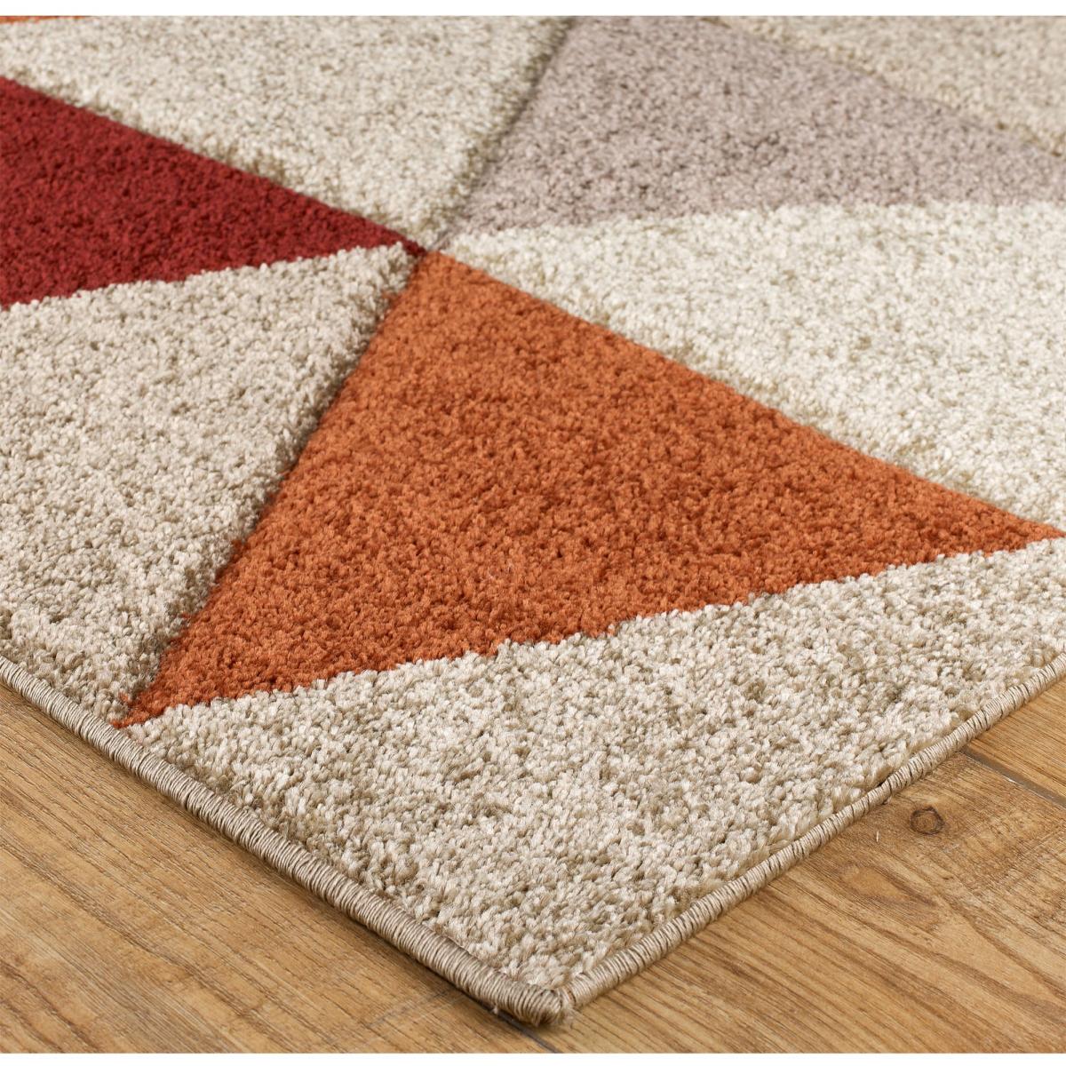 Portland Modern Triangle Geometric Beige Orange Rugs 663J – image 2