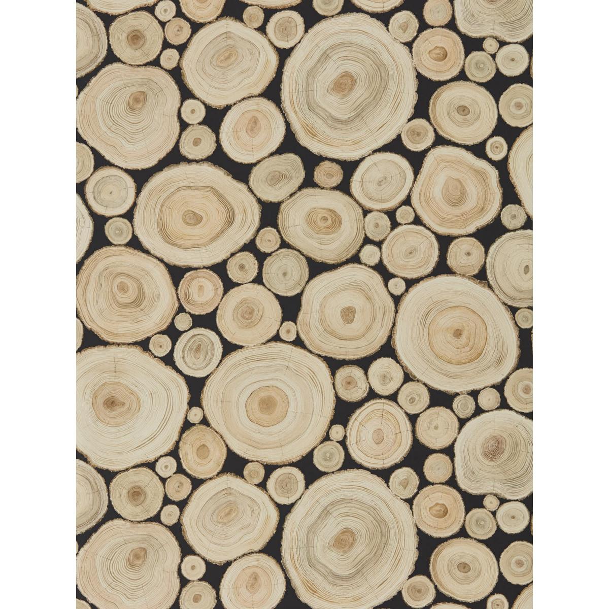 Alnwick Logs Wallpaper 216510 by Sanderson in Lacquer Black Roll – image 3