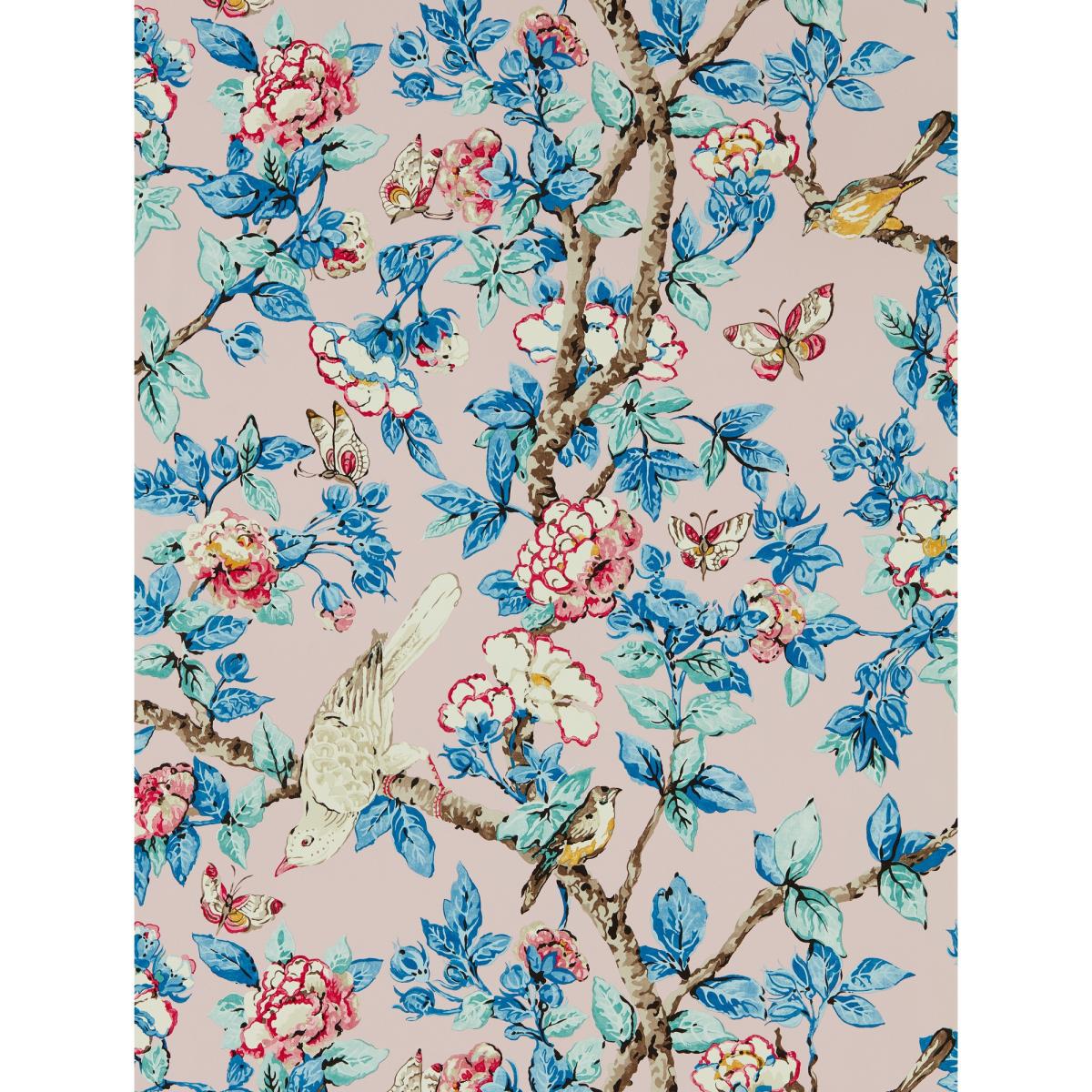 Caverley Wallpaper 217035 by Sanderson in Rose French Blue Roll – image 5