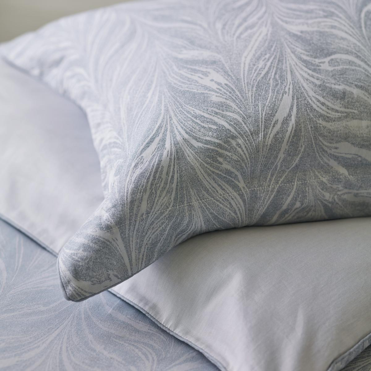 Ebru Marbled Bedding Duvet Cover and Pillowcase by Zoffany in Seine Blue&nbsp;200x200cm – image 3