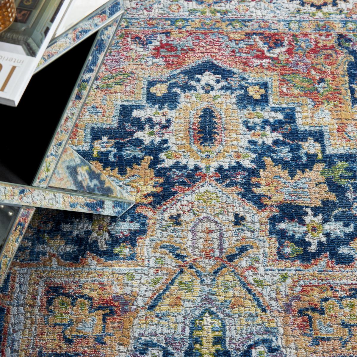 Ankara Global Traditional Persian Rugs ANR11 in Blue Multi&nbsp;61x122cm – image 3