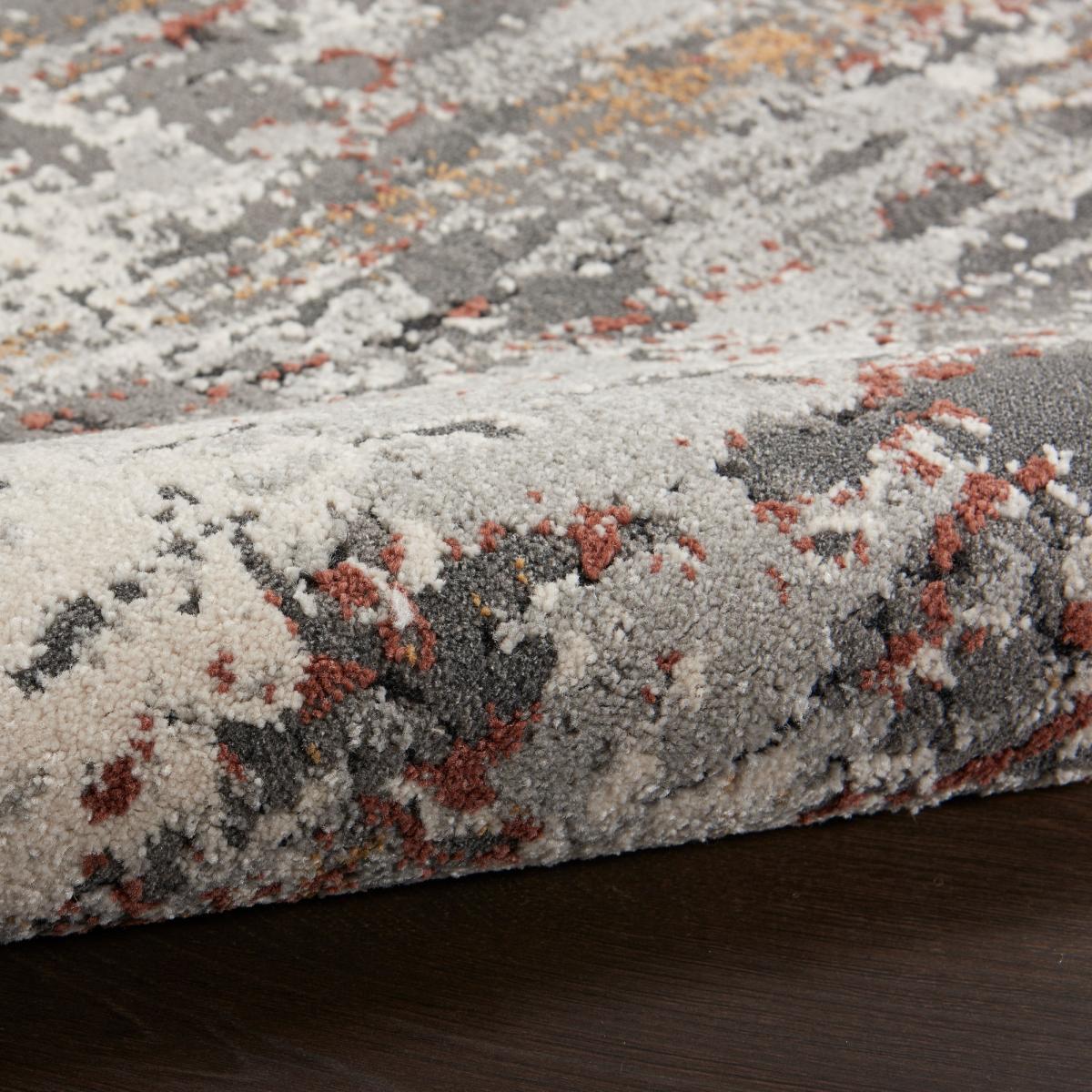 Tangra TNR02 Abstract Rug by Nourison in Grey Multicolour162x223cm – image 2