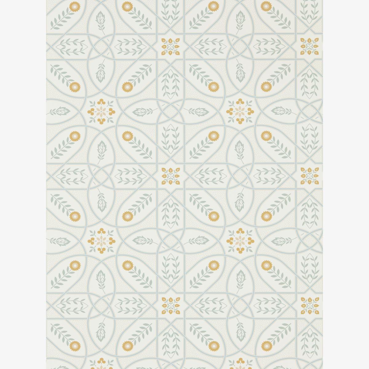 Brophy Trellis Wallpaper 216700 by Morris & Co in Ivory Sage Green Roll