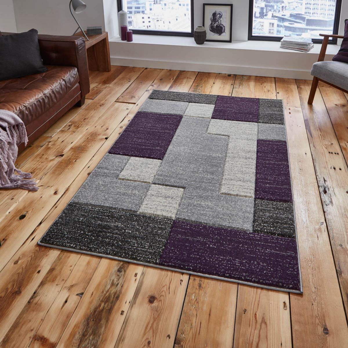 Matrix Rugs A0221 in Grey Lilac – image 1