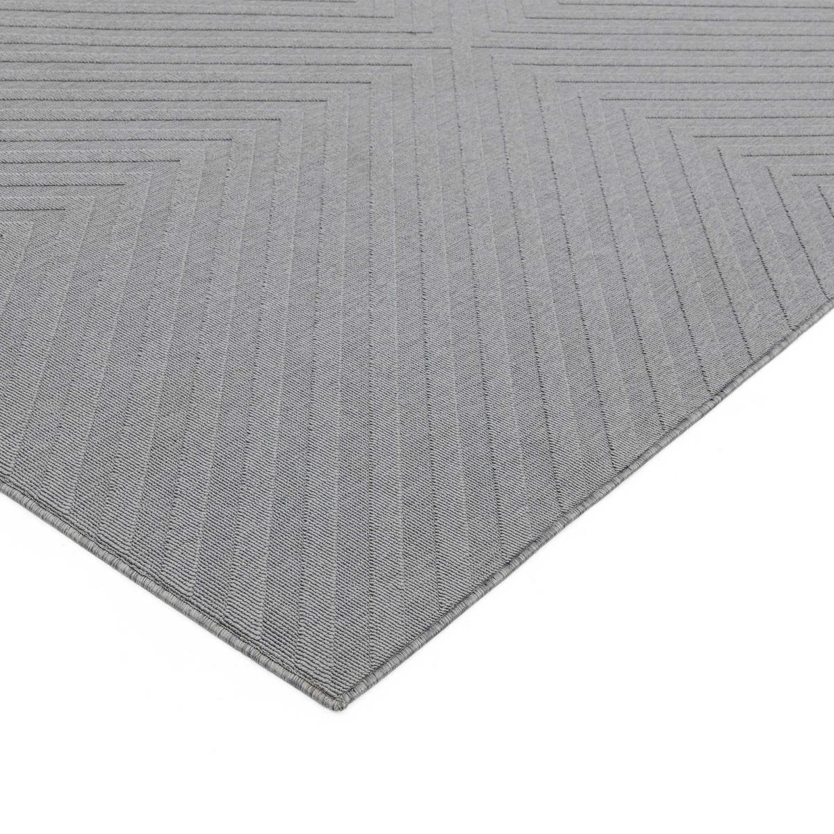 Antibes Arrow Geometric Outdoor Rugs in AN07 Grey – image 4