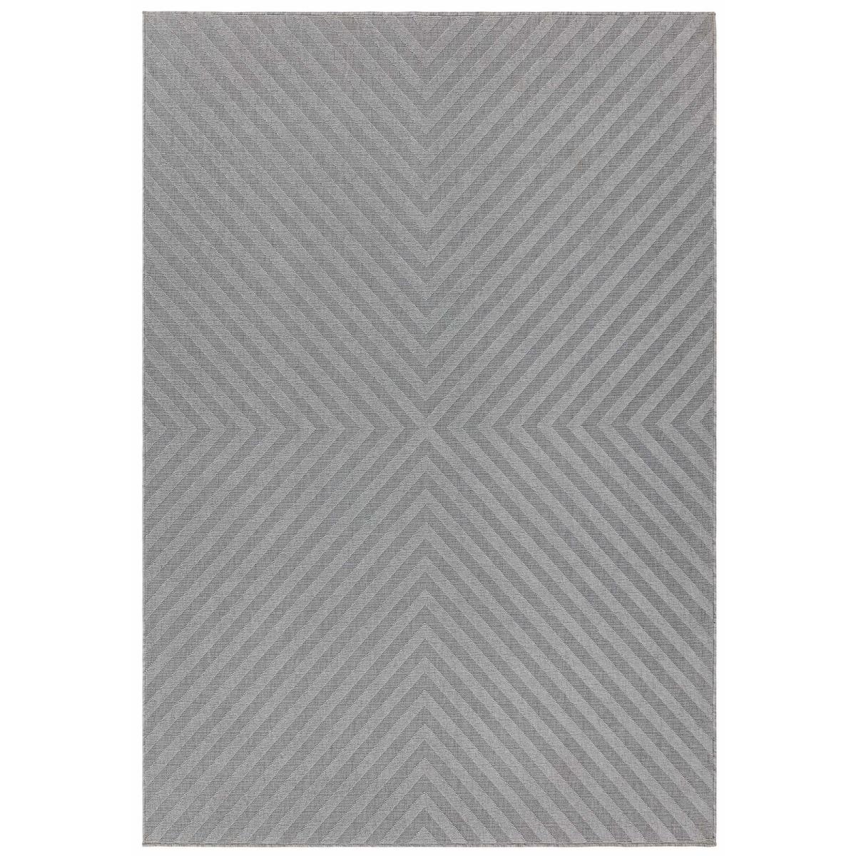 Antibes Arrow Geometric Outdoor Rugs in AN07 Grey – image 5