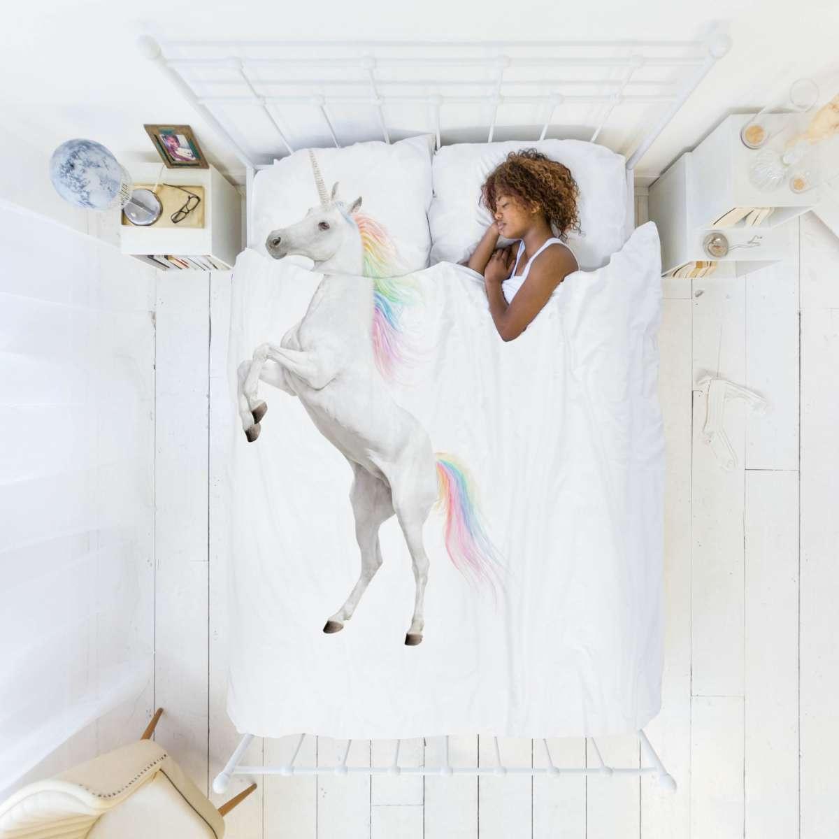 Unicorn Organic Cotton Kids Bedding in White&nbsp;135X200cm – image 2