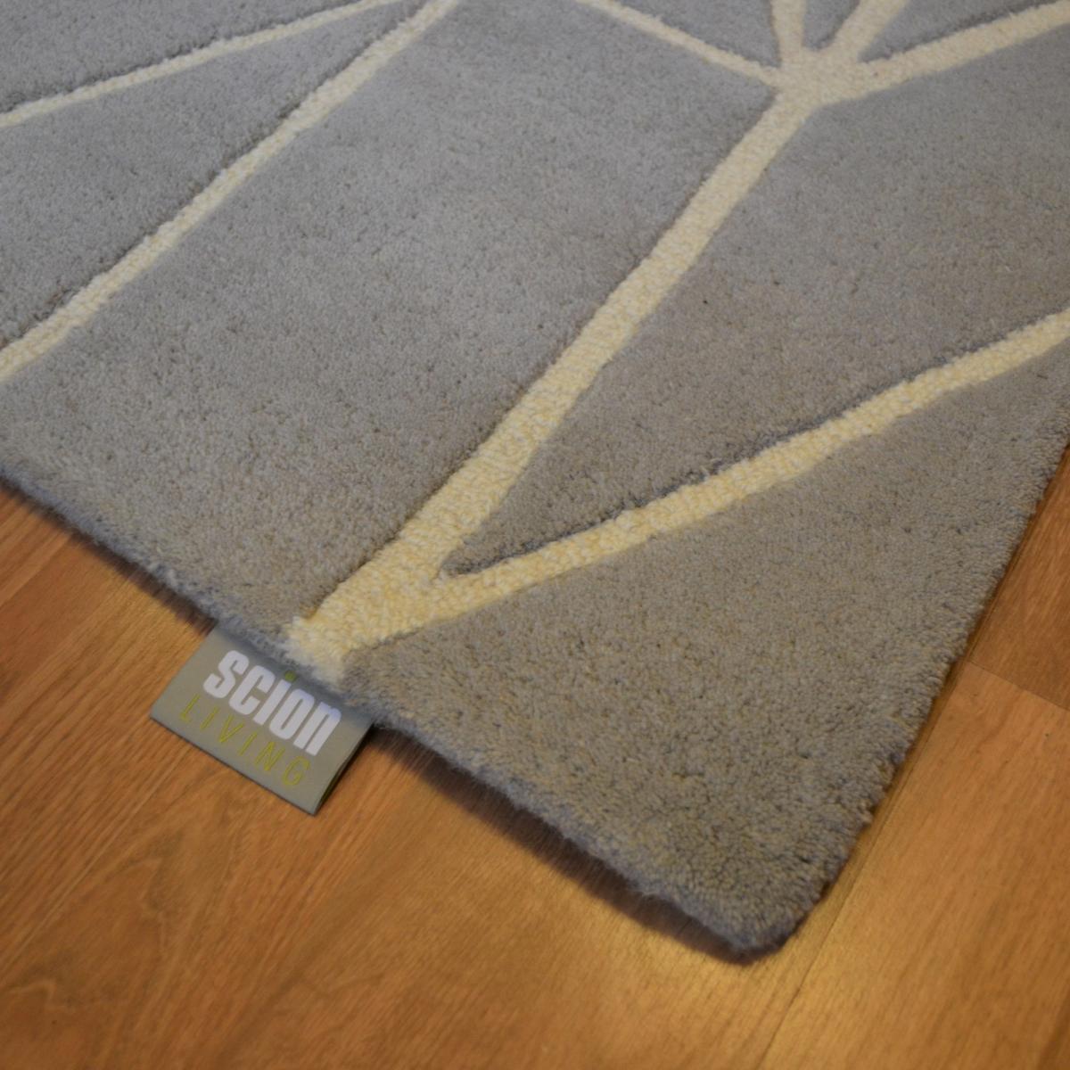 Viso Geometric Hallway Runner Rugs in 24004 Steel Grey by Scion 67x230cm – image 4