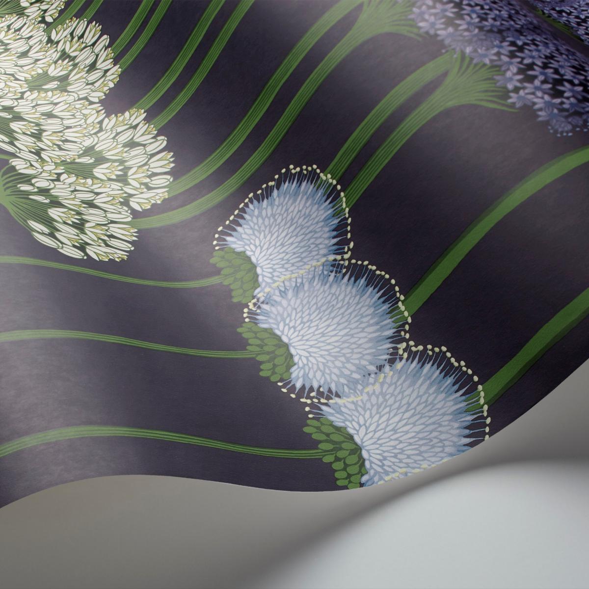 Allium Wallpaper 12036 by Cole & Son in Mulberry & Heather on Violet&nbsp;Roll – image 3