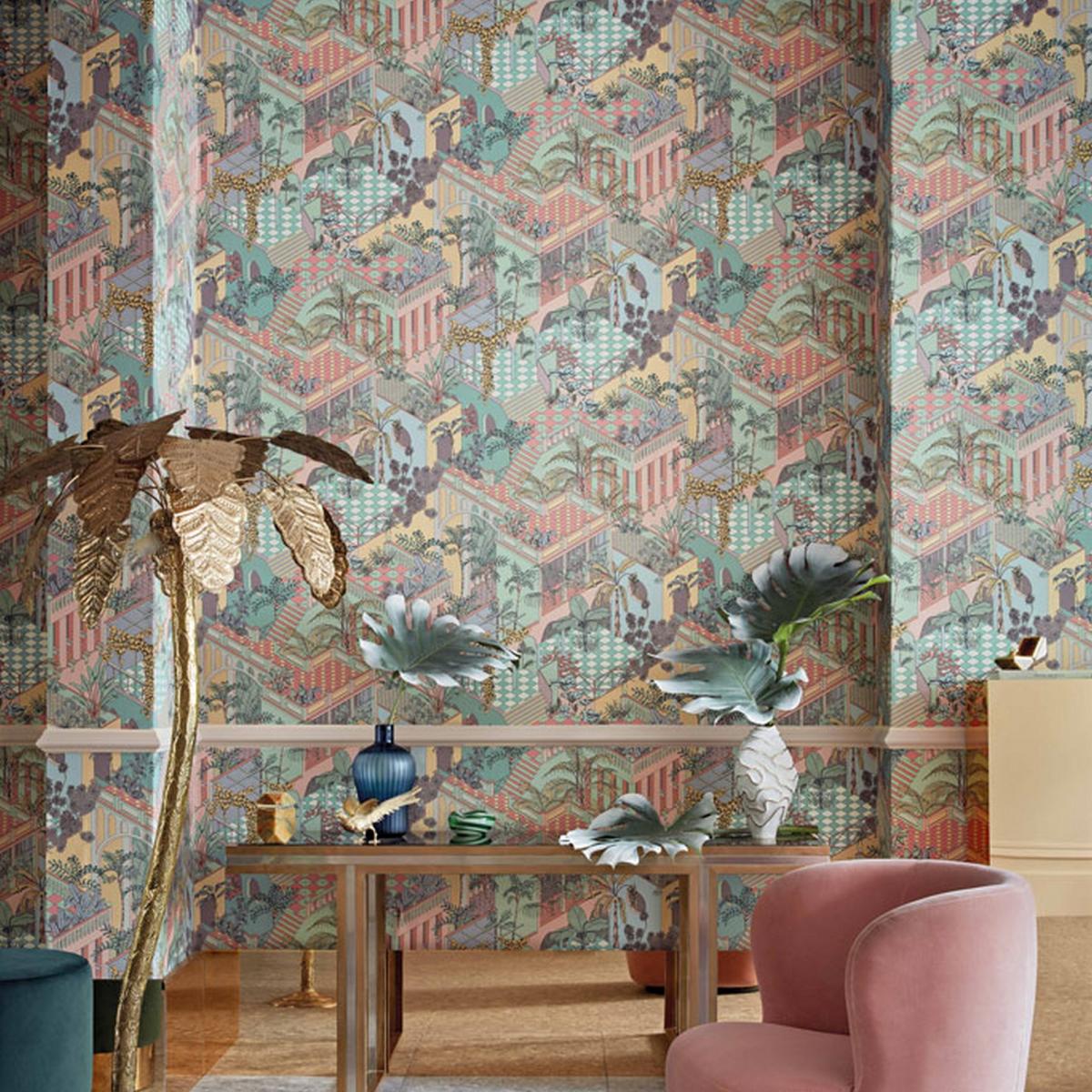 Miami Wallpaper 6023 by Cole & Son in Pastel MultiRoll