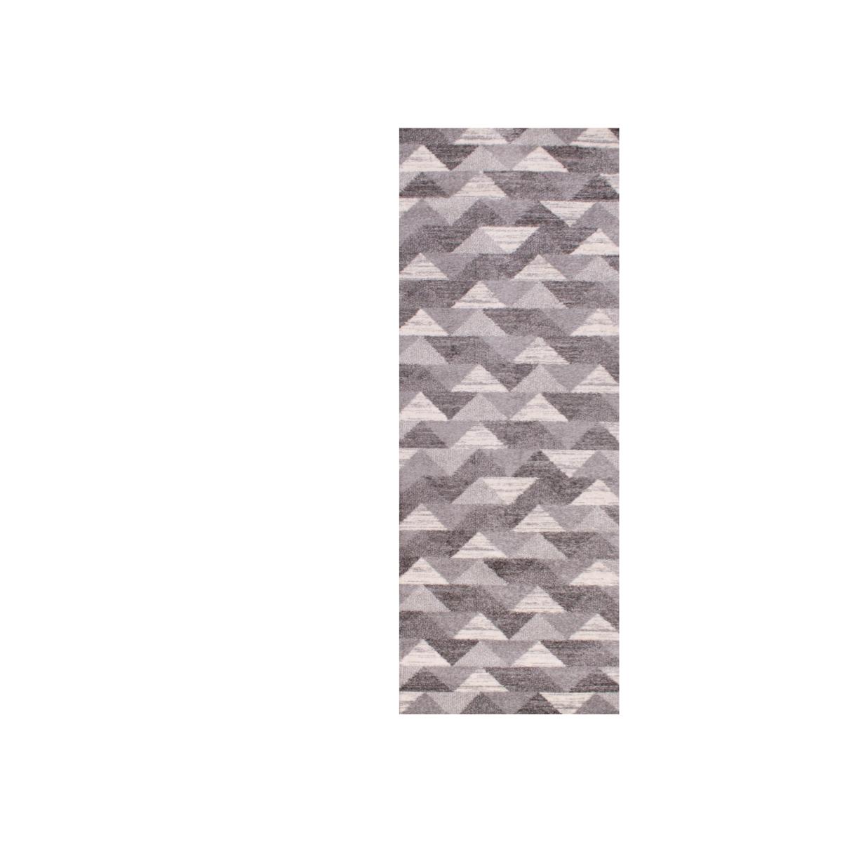 Spirit Triangle Modern Geometric Runner Rugs in Grey – image 1