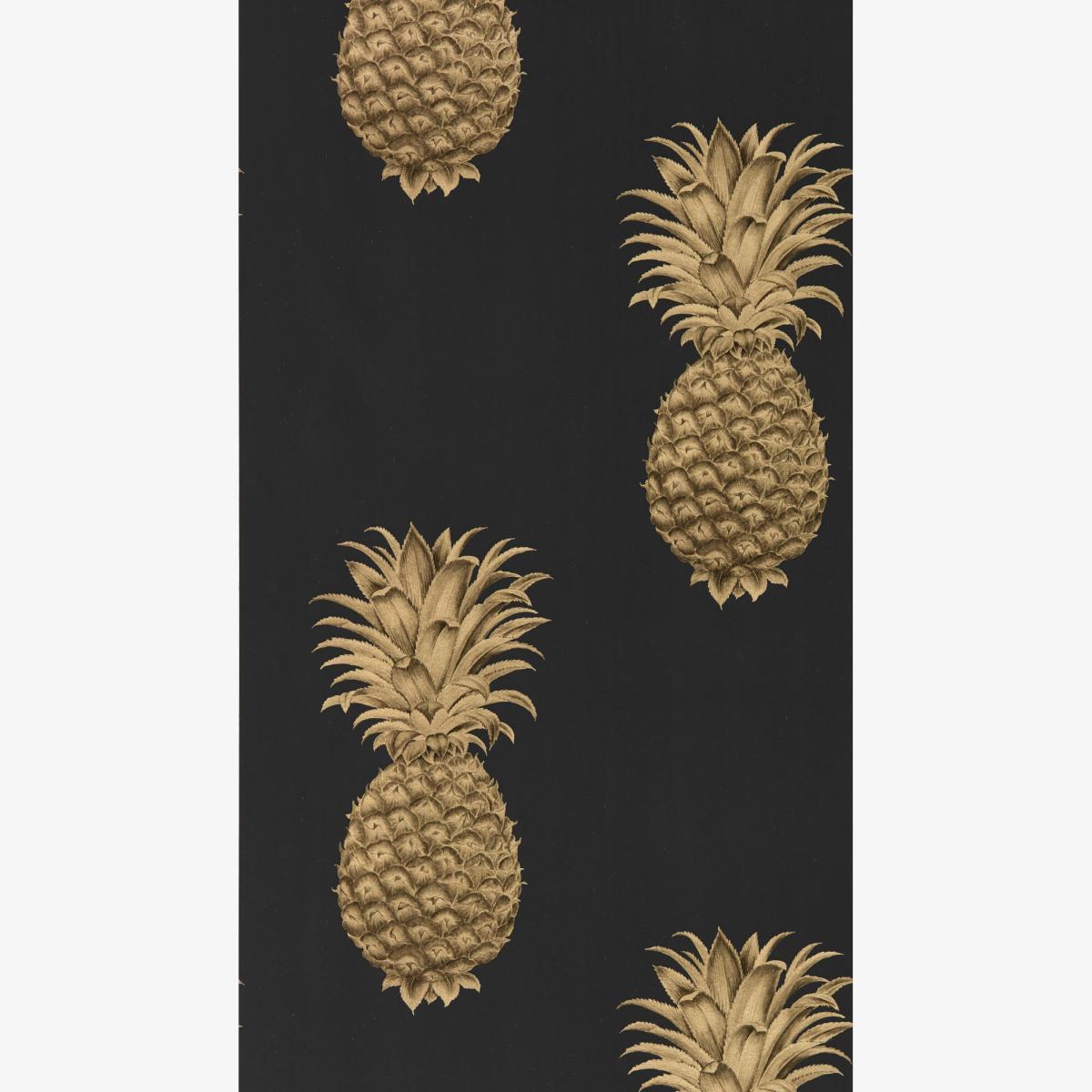Pineapple Royale Wallpaper 216326 by Sanderson in Graphite GoldRoll – image 1