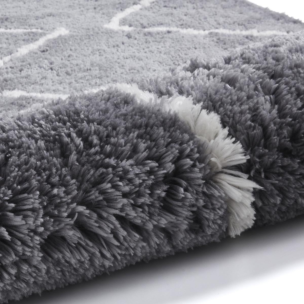 Morocco 3742 Boho Shaggy Rugs in Grey Cream 120x170cm – image 4