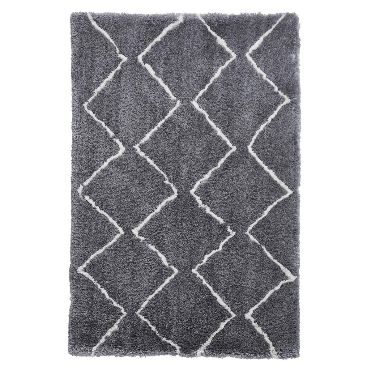 Morocco 3742 Boho Shaggy Rugs in Grey Cream 120x170cm – image 5