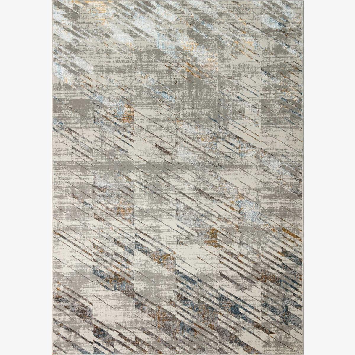 Dalia DAL09 Abstract Rugs in Silver Multicolour – image 1