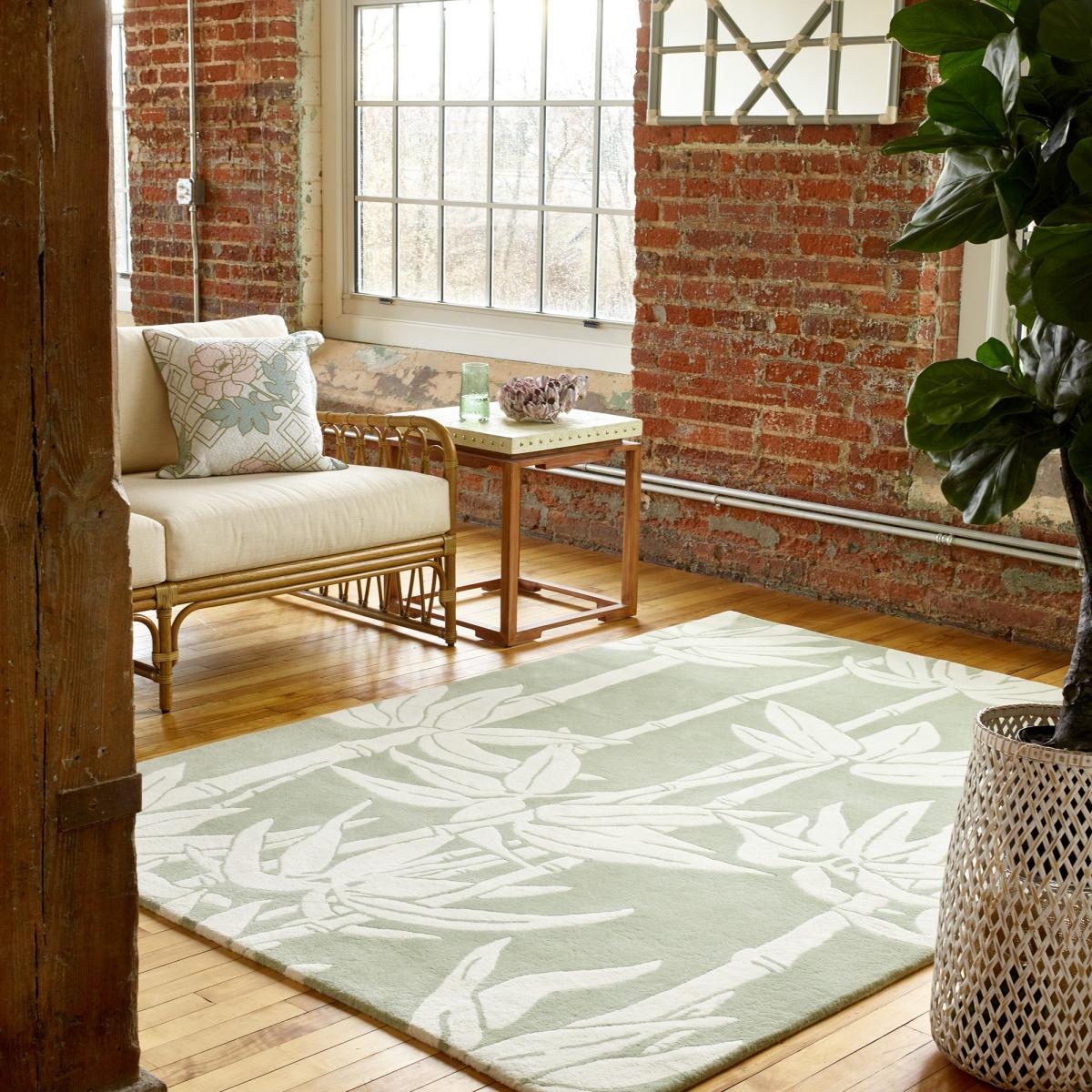 Japanese Bamboo Rugs 039507 in Jade by Florence Broadhurst – image 1