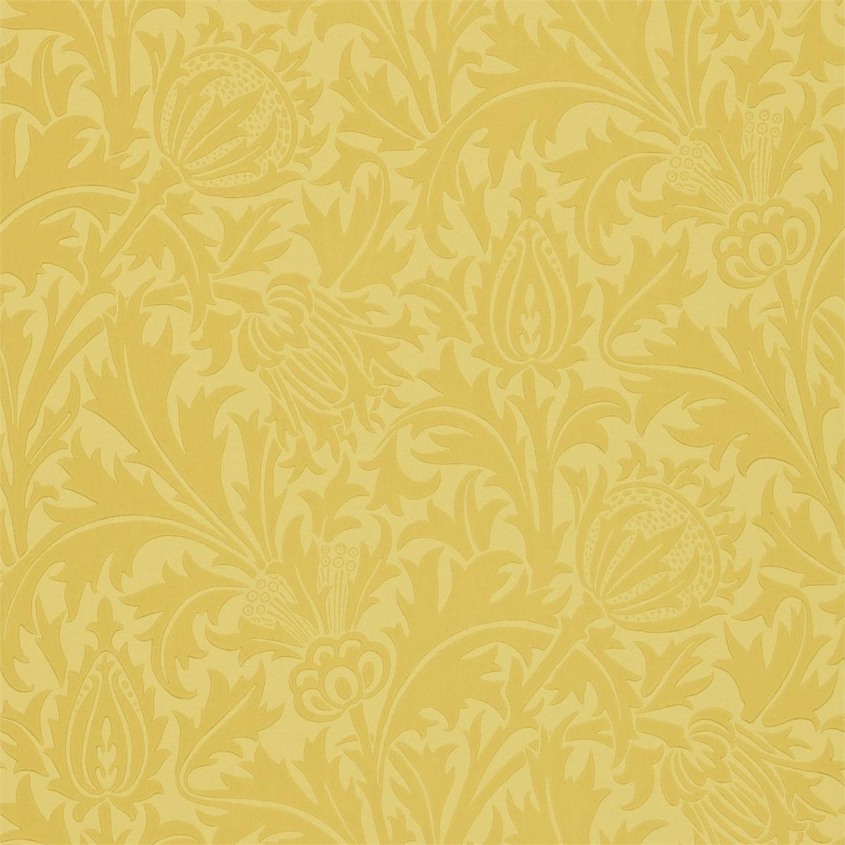 Thistle Wallpaper 210484 by Morris & Co in GoldRoll