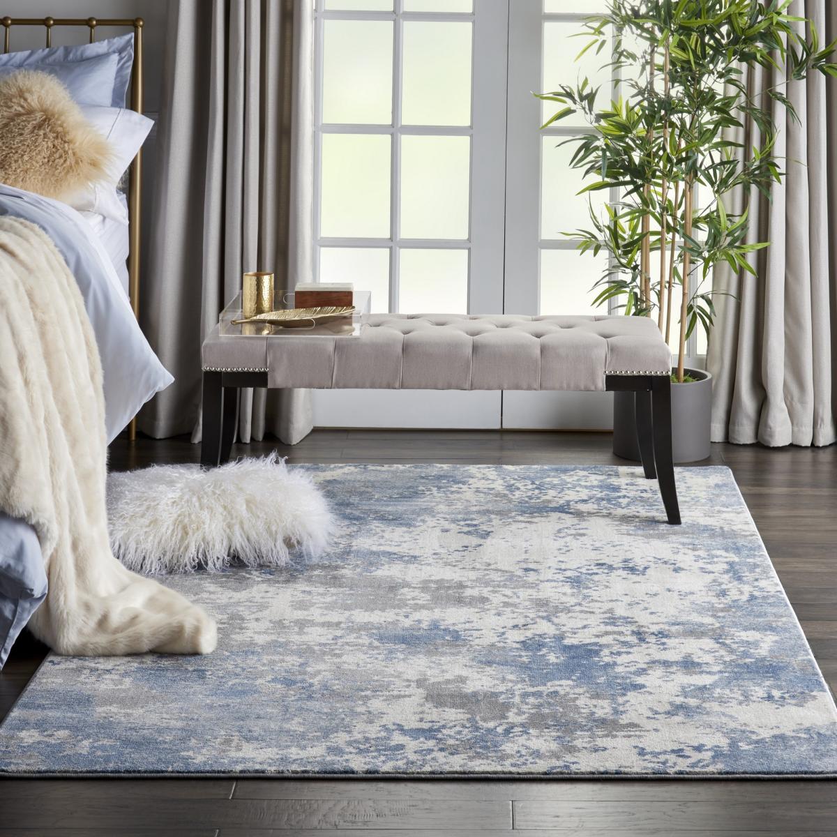 Rustic Textures Rugs RUS08 in GRYBL – image 1