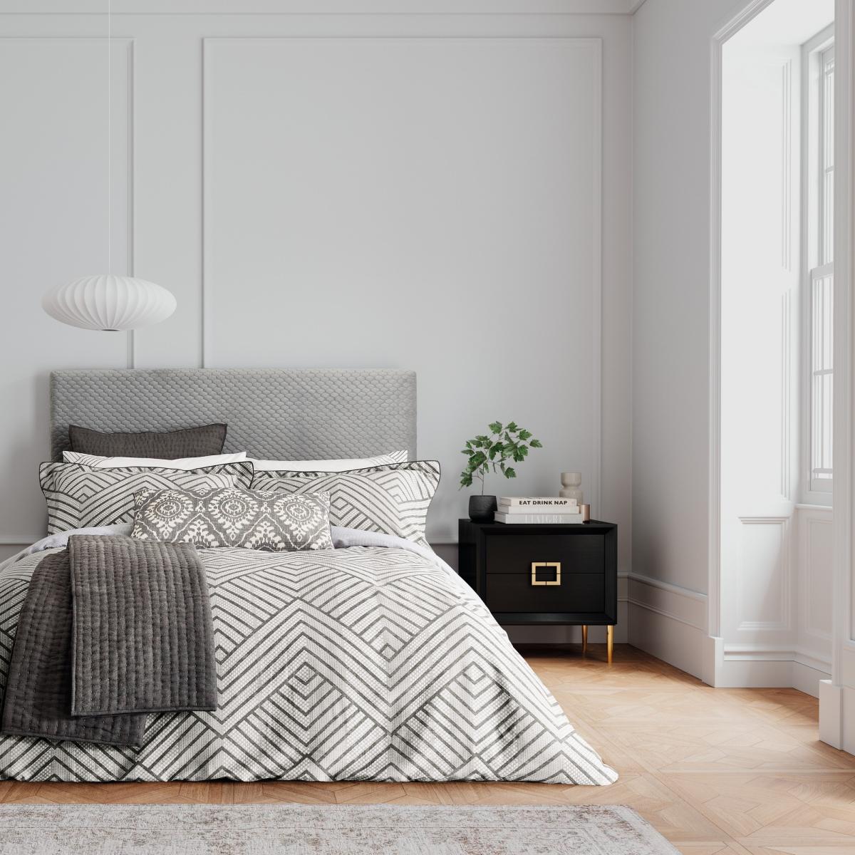 Kayah Bedding by Bedeck of Belfast in Charcoal Grey200x200cm – image 2