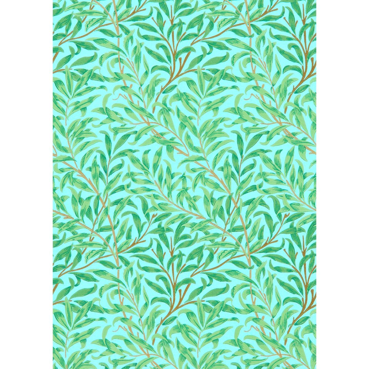 Willow Bough Wallpaper 216948 by Morris & Co in Sky Leaf Green Roll – image 2