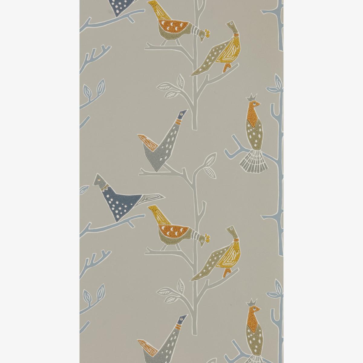 Passaro Bird Wallpaper 111925 by Scion in Cinnamon Slate Grey Roll