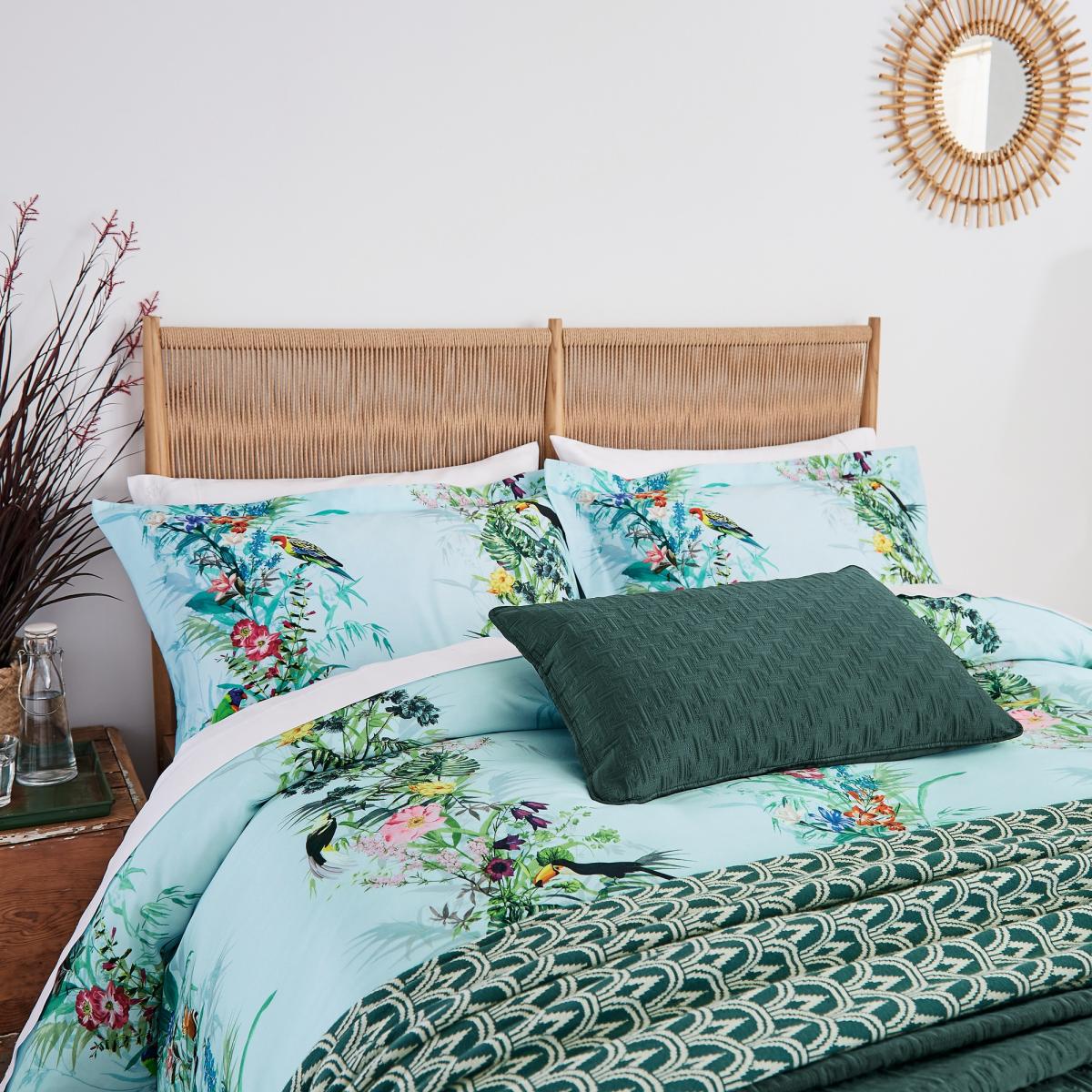 Wave Geo Knitted Throw by Ted Baker in Sage Basil Green 150x200cm – image 3