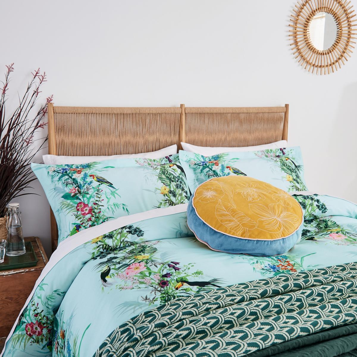 Wave Geo Knitted Throw by Ted Baker in Sage Basil Green 150x200cm – image 4