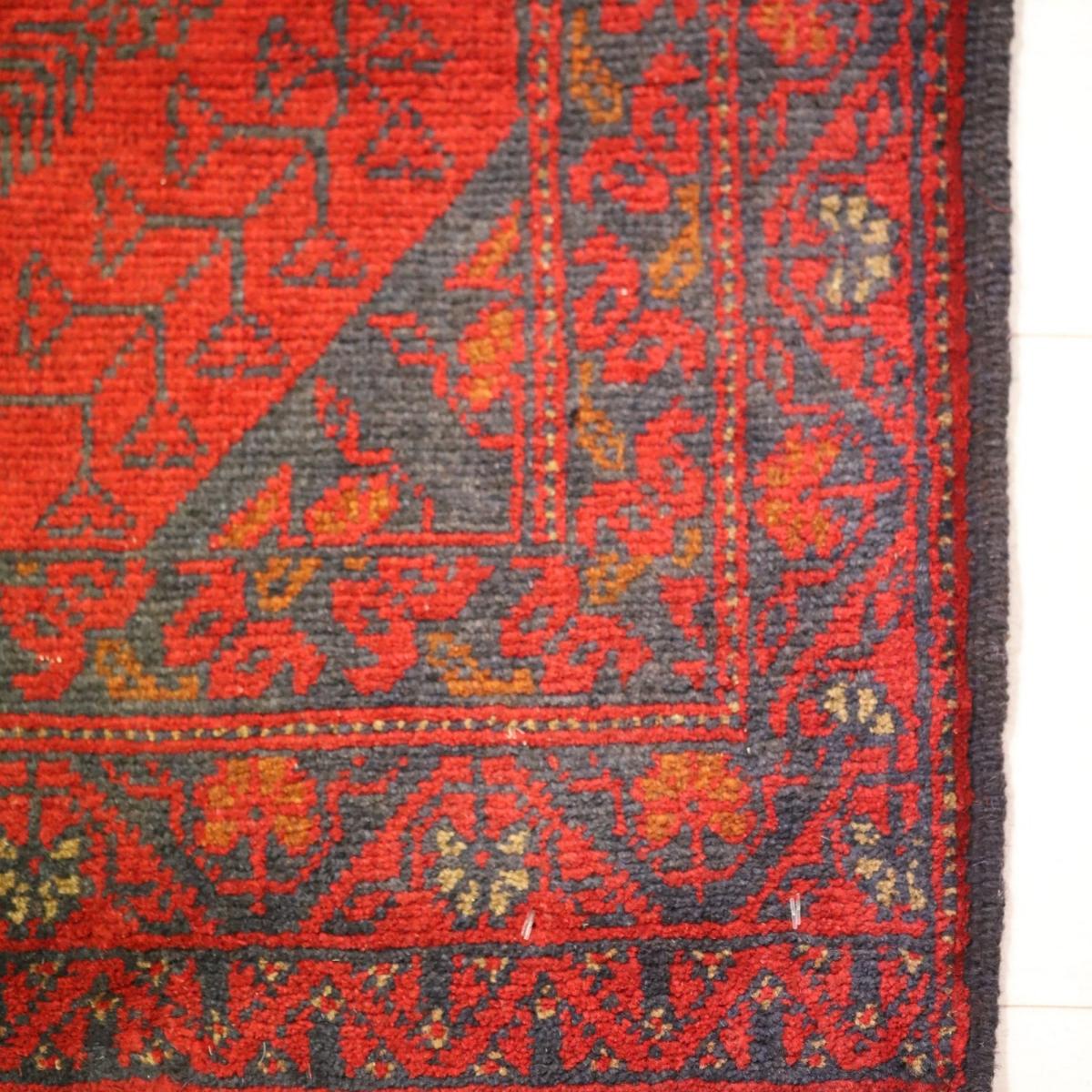 Khal Mohammadi Traditional Wool Runner Rug 46273 in Red 290x98cm – image 1