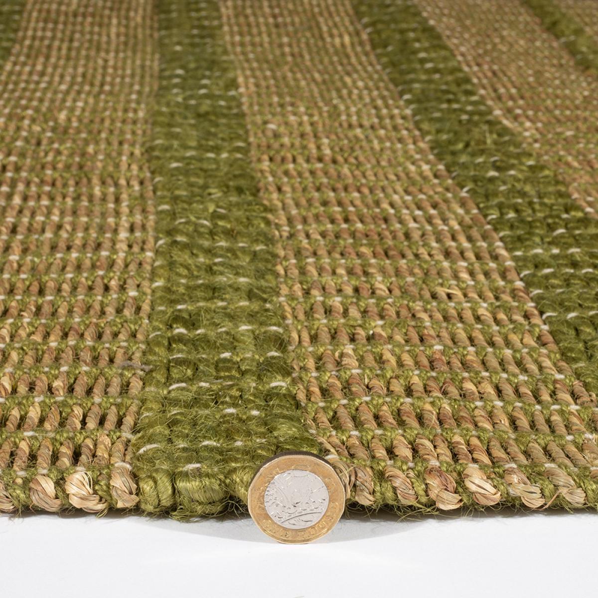 Ancoats Jute Modern Pitloom Rug in Seagrass Green&nbsp;80x150cm – image 3