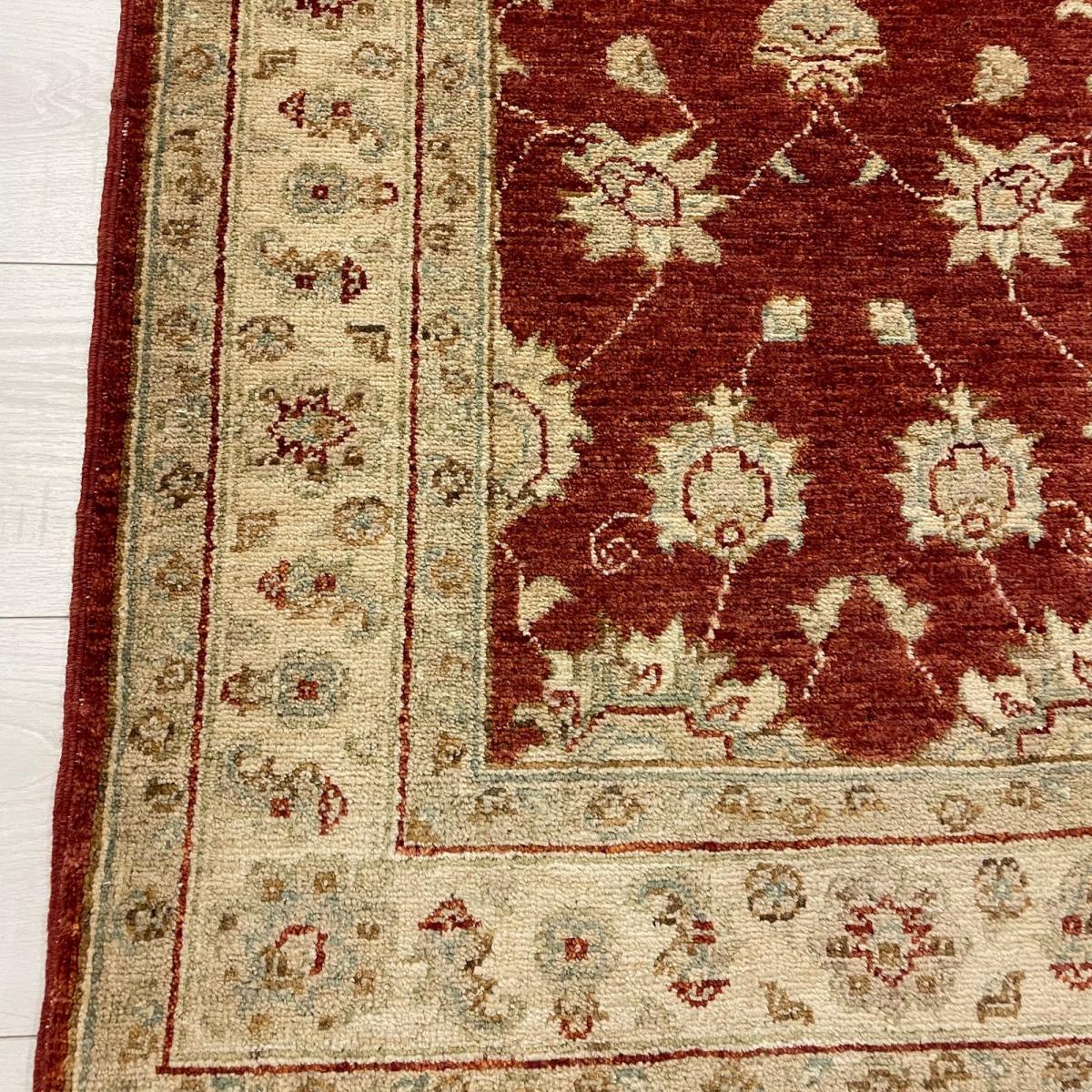 Ziegler Traditional Hand Knotted Wool Runner Rugs 46185 in Red Cream 236x76cm – image 2