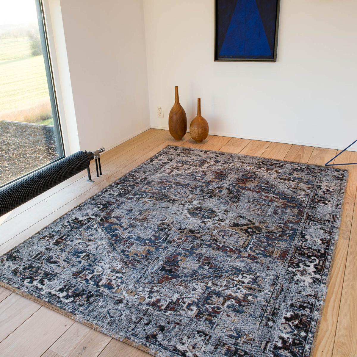 Louis De Poortere Antique Heriz Rugs 8707 in Divan Blue – image 1