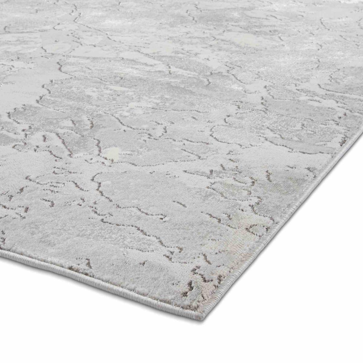 Apollo 2677 Modern Abstract Distressed Rugs in Grey Ivory White160x220cm – image 3