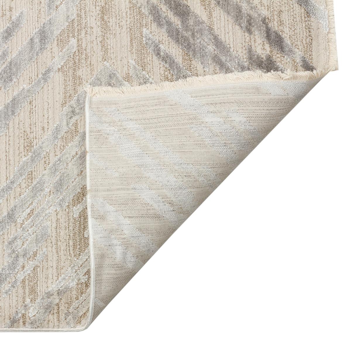 Onyx ONX01 Abstract Geometric Rugs in Silver Beige – image 2