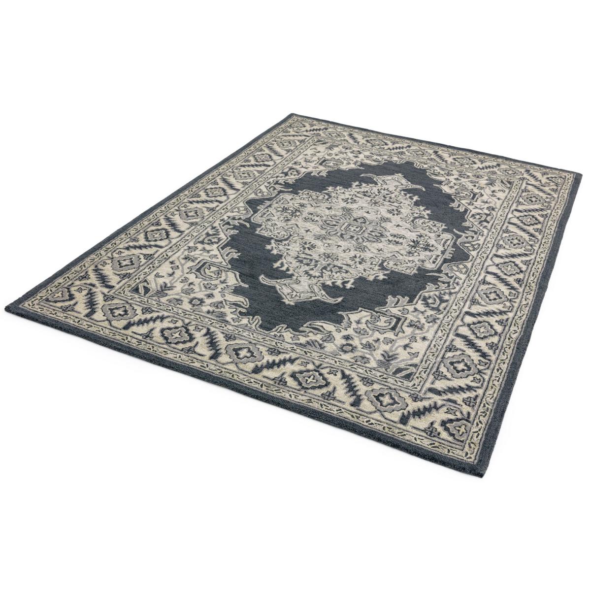Bronte Traditional Wool Rugs in Shadow Blue 120x170cm – image 3