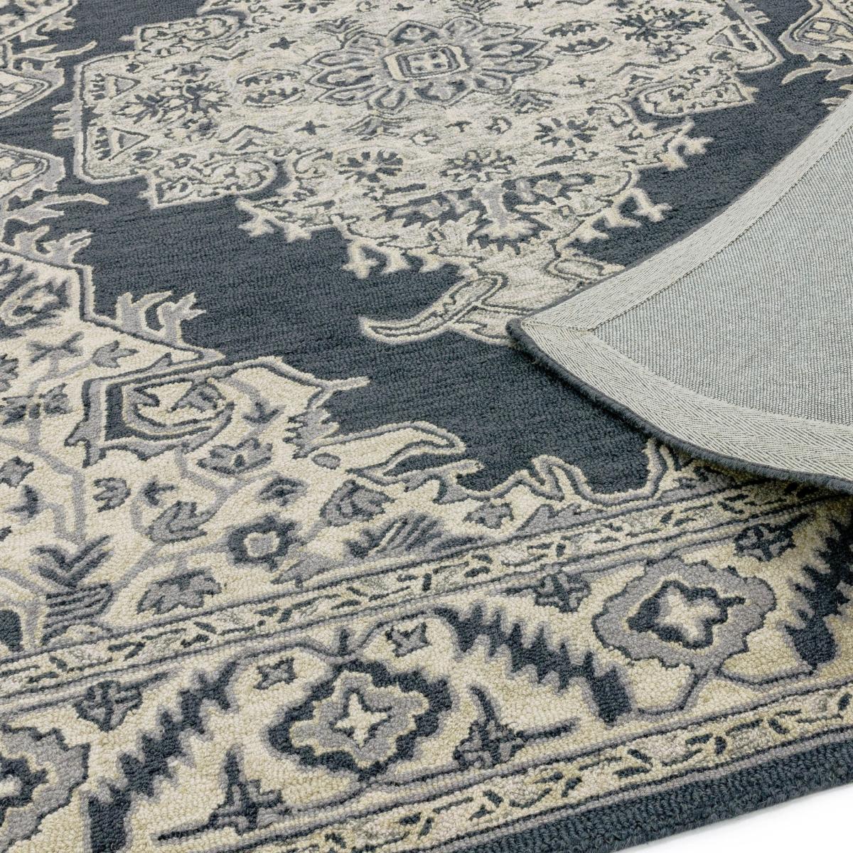 Bronte Traditional Wool Rugs in Shadow Blue 120x170cm – image 5