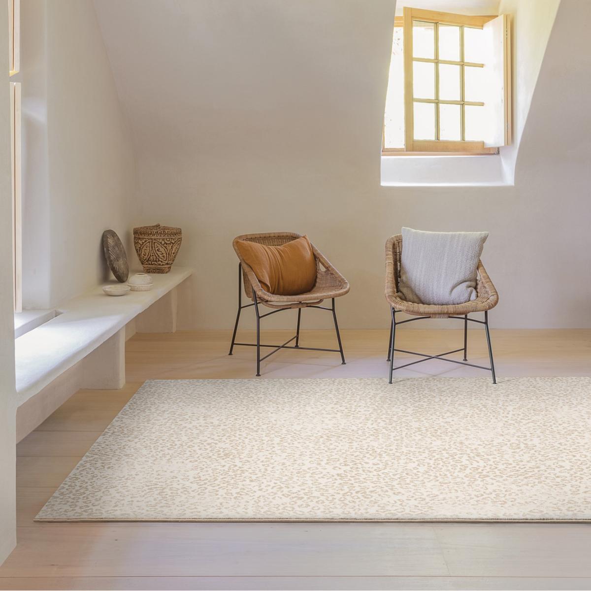 Simba Animal Print Modern Rugs 12268 100 in Beige200x290cm – image 1