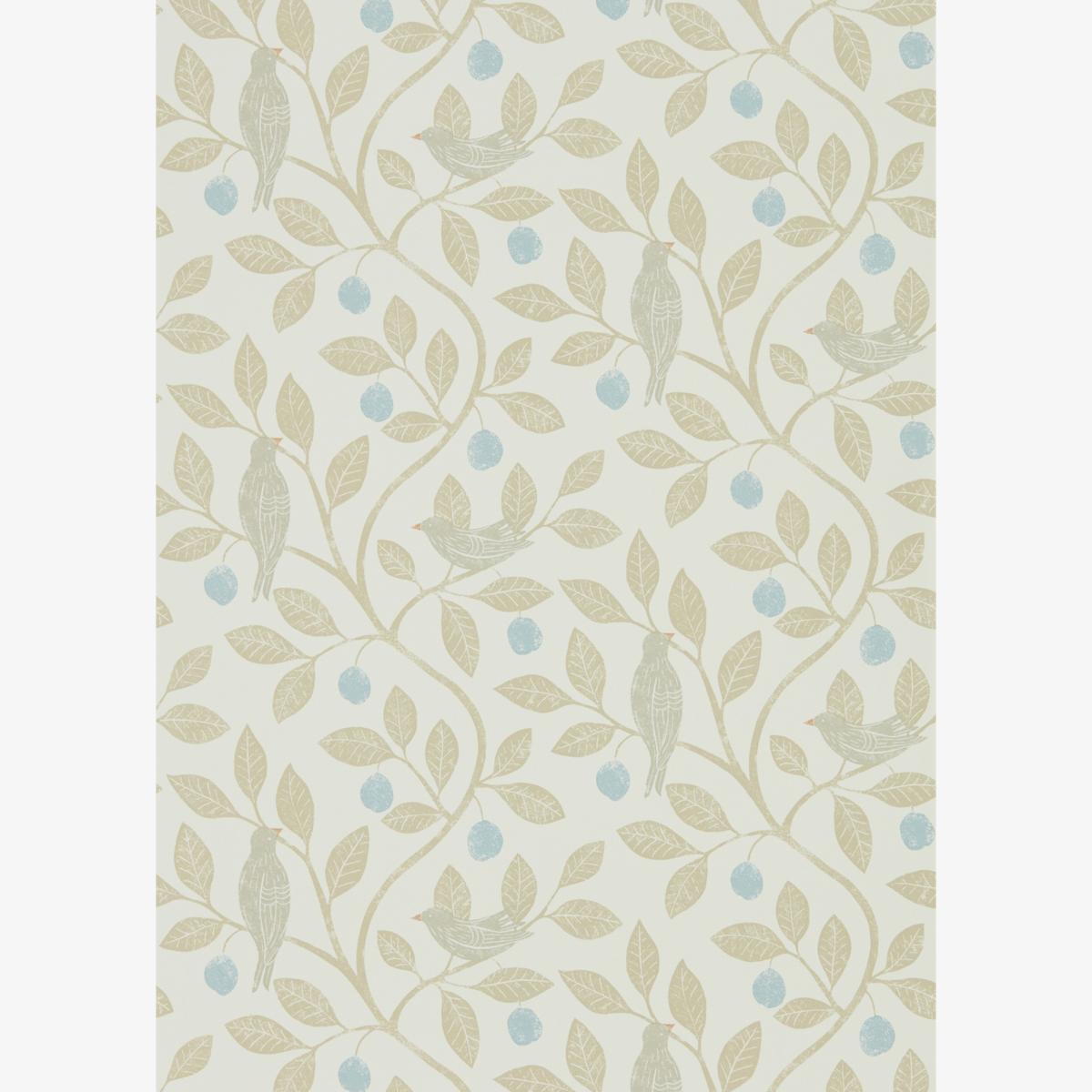 Damson Tree Wallpaper 216364 by Sanderson in Denim Barley Roll
