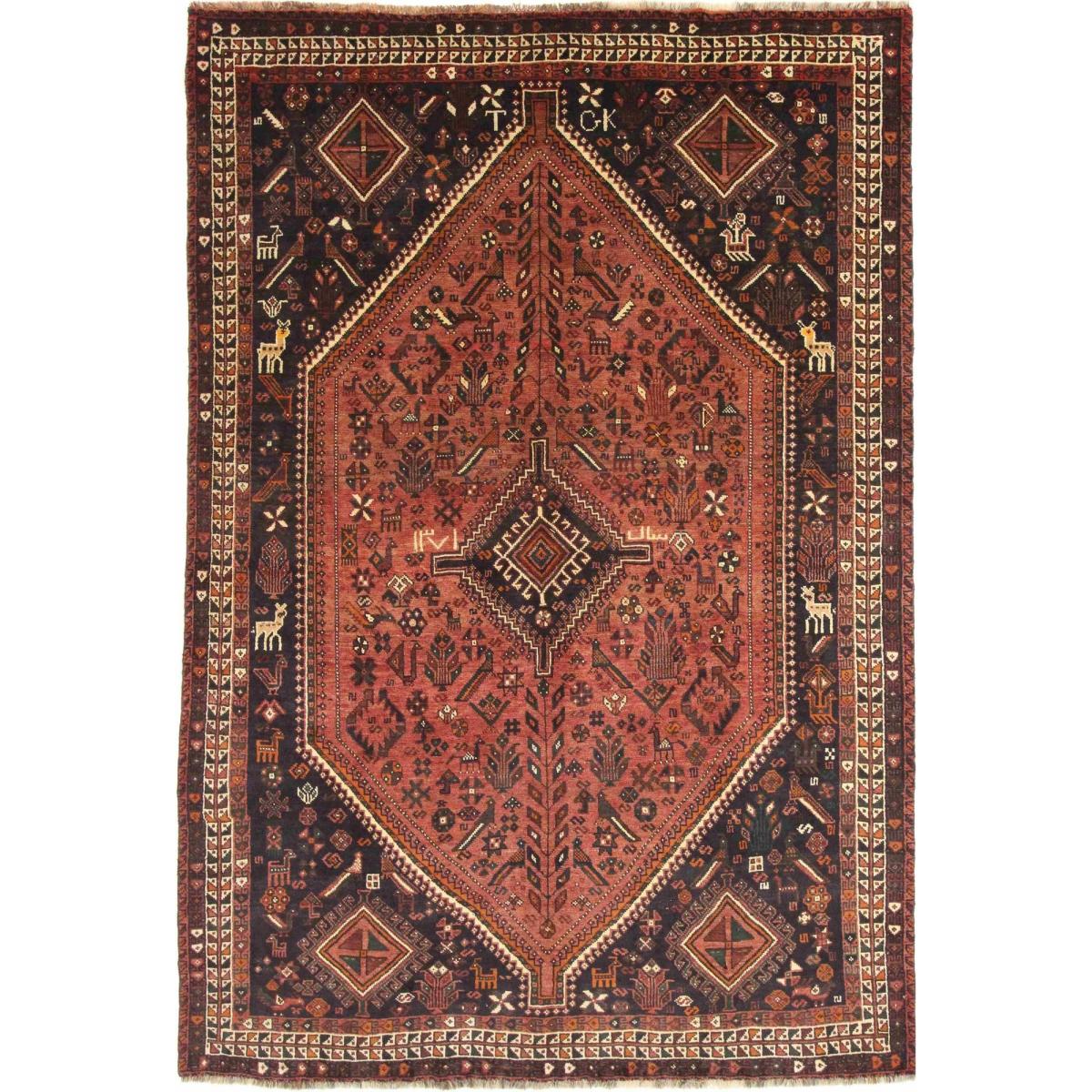 Shiraz Traditional Persian Medallion Rug in Red Navy321x218cm – image 5